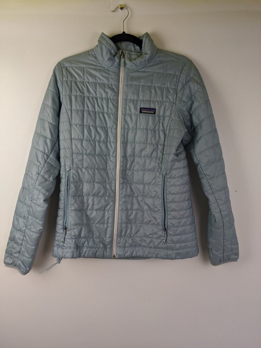 Patagonia Nano Puff Ultralight Jacket Light Blue Full Zip Women's Size Medium